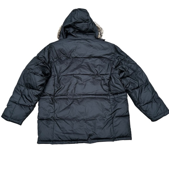 Mens Perry Ellis Puffer Jacket Removable Hood Black Size XL Portfolio Wellon - Picture 8 of 15